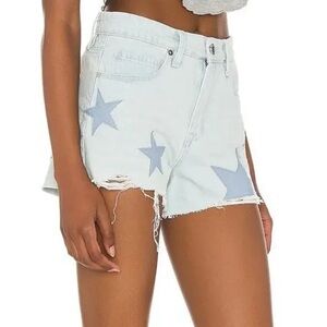 Free People X Blank NYC The Barrow Vintage High Rise Denim Short in Allstar